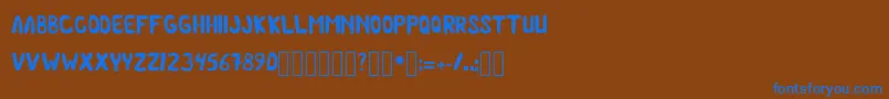 ChilmicFree Regular Font – Blue Fonts on Brown Background