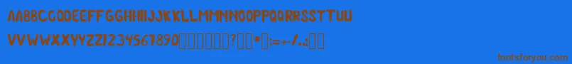 ChilmicFree Regular Font – Brown Fonts on Blue Background