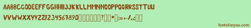 ChilmicFree Regular Font – Brown Fonts on Green Background