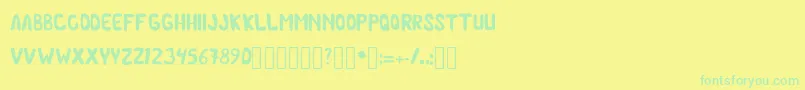 ChilmicFree Regular Font – Green Fonts on Yellow Background
