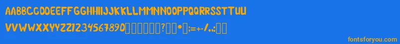 ChilmicFree Regular Font – Orange Fonts on Blue Background