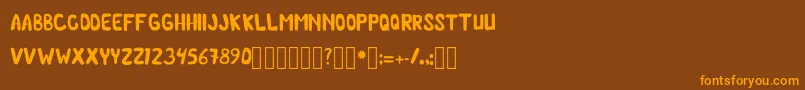 ChilmicFree Regular Font – Orange Fonts on Brown Background