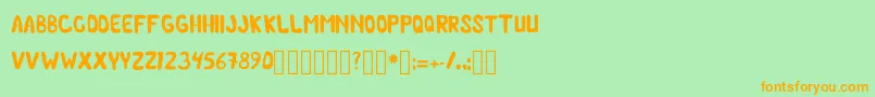 ChilmicFree Regular Font – Orange Fonts on Green Background
