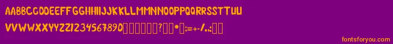 ChilmicFree Regular Font – Orange Fonts on Purple Background