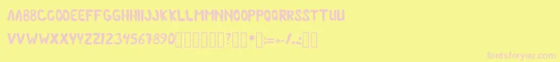 ChilmicFree Regular Font – Pink Fonts on Yellow Background
