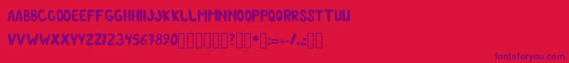 ChilmicFree Regular Font – Purple Fonts on Red Background
