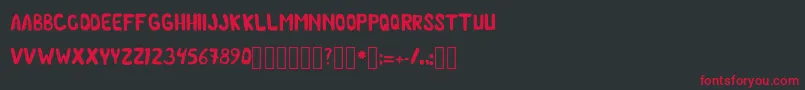 ChilmicFree Regular Font – Red Fonts on Black Background