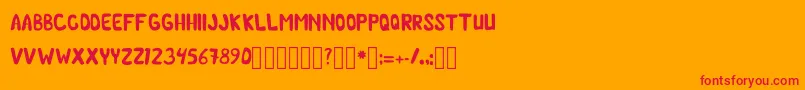 ChilmicFree Regular Font – Red Fonts on Orange Background