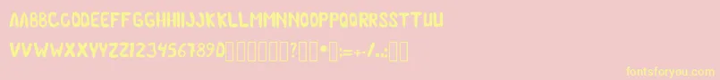 ChilmicFree Regular Font – Yellow Fonts on Pink Background