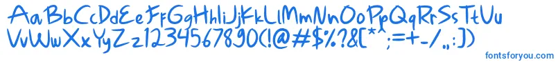 Шрифт Chily Chilo – синие шрифты на белом фоне