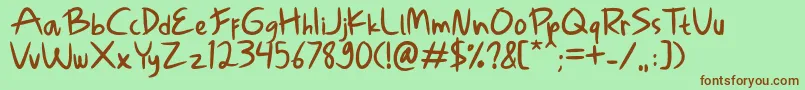 Chily Chilo Font – Brown Fonts on Green Background