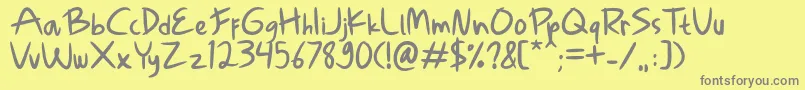 Шрифт Chily Chilo – серые шрифты на жёлтом фоне