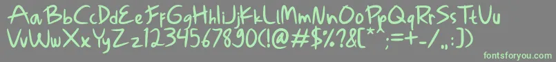 Шрифт Chily Chilo – зелёные шрифты на сером фоне