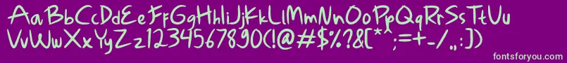 Шрифт Chily Chilo – зелёные шрифты на фиолетовом фоне
