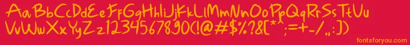 Шрифт Chily Chilo – оранжевые шрифты на красном фоне
