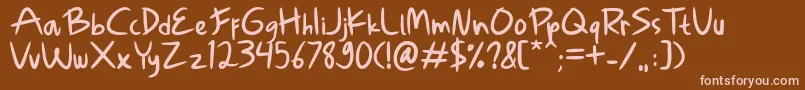 Chily Chilo Font – Pink Fonts on Brown Background