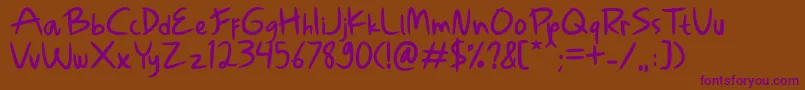 Chily Chilo-fontti – violetit fontit ruskealla taustalla
