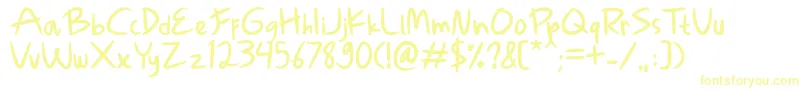 Шрифт Chily Chilo – жёлтые шрифты на белом фоне