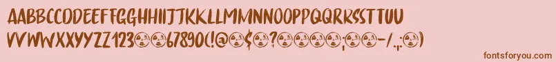 China Syndrome DEMO Font – Brown Fonts on Pink Background
