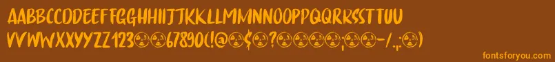 China Syndrome DEMO Font – Orange Fonts on Brown Background