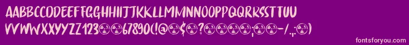 China Syndrome DEMO Font – Pink Fonts on Purple Background