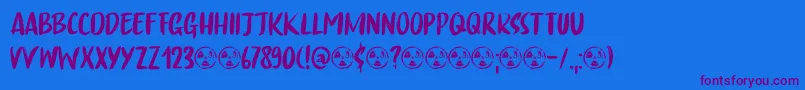 China Syndrome DEMO Font – Purple Fonts on Blue Background