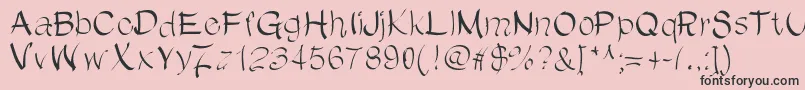 ChinChan Font – Black Fonts on Pink Background