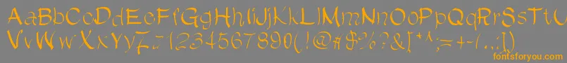 fuente ChinChan – Fuentes Naranjas Sobre Fondo Gris