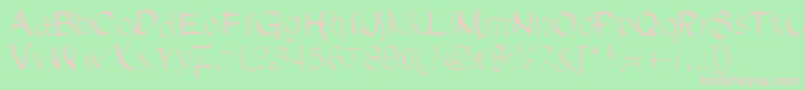 ChinChan Font – Pink Fonts on Green Background