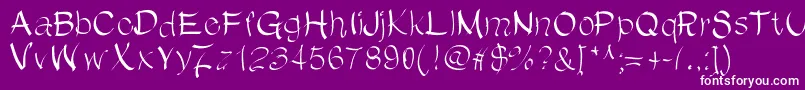 ChinChan Font – White Fonts on Purple Background