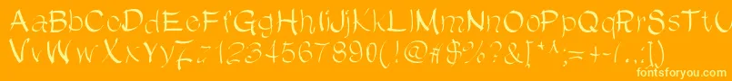 ChinChan Font – Yellow Fonts on Orange Background