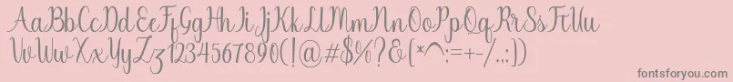 Chinchilla-Schriftart – Graue Schriften auf rosa Hintergrund