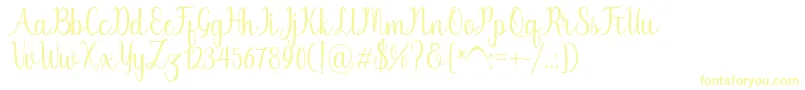 Chinchilla Font – Yellow Fonts on White Background