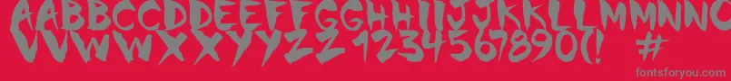 Chinela Brush Font – Gray Fonts on Red Background