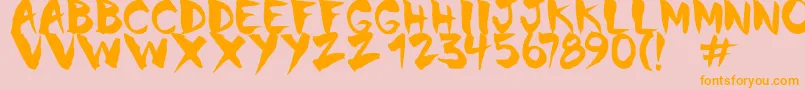 Chinela Brush Font – Orange Fonts on Pink Background