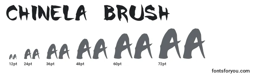 Размеры шрифта Chinela Brush