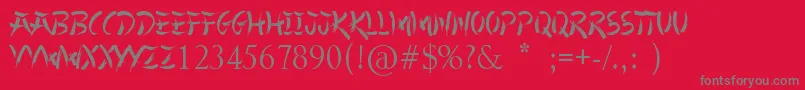 Chinese Takeaway Font – Gray Fonts on Red Background