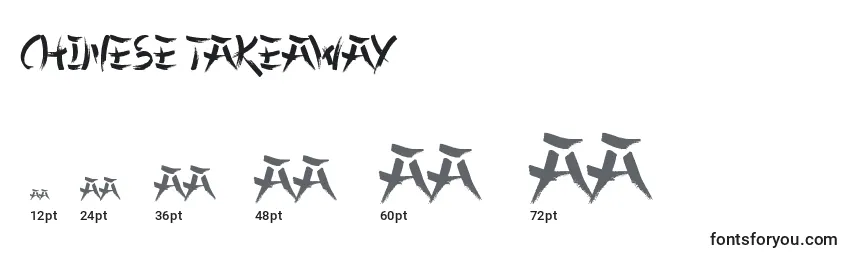 Размеры шрифта Chinese Takeaway
