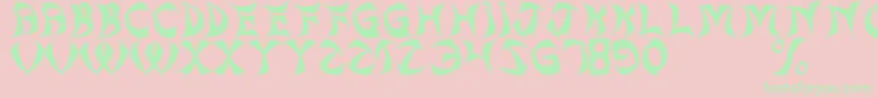 Chinese Wok Food St Font – Green Fonts on Pink Background