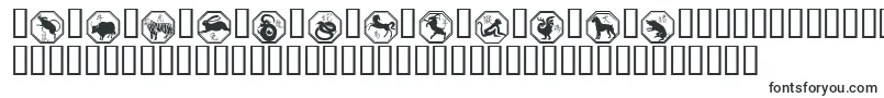 フォントChinese Zodiac – アジアの文字