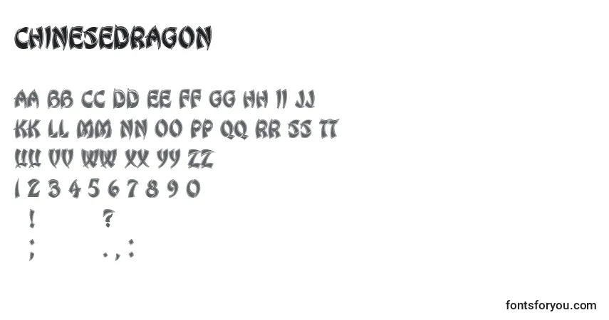 ChineseDragon-fontti – aakkoset, numerot, erikoismerkit