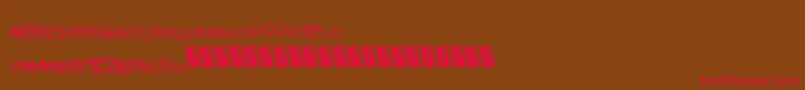 Superfade Font – Red Fonts on Brown Background