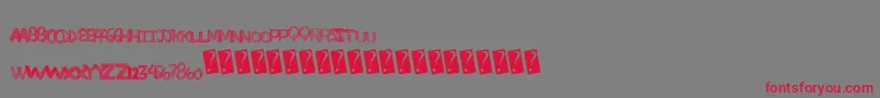 More about Superfade Font Superfade Font – Red Fonts on Gray Background