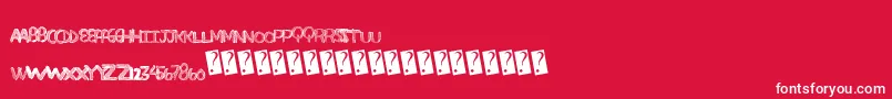 Superfade Font – White Fonts on Red Background