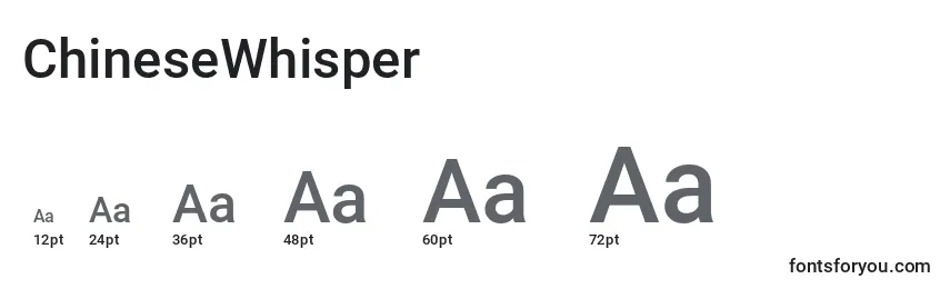 Размеры шрифта ChineseWhisper (123340)