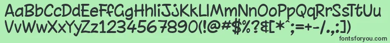 chinrg   Font – Black Fonts on Green Background