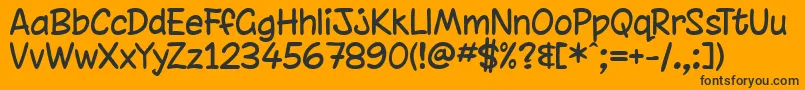 chinrg  -Schriftart – Schwarze Schriften auf orangefarbenem Hintergrund