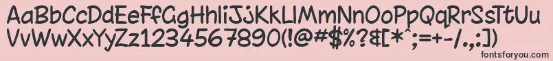 フォントchinrg   – ピンクの背景に黒い文字
