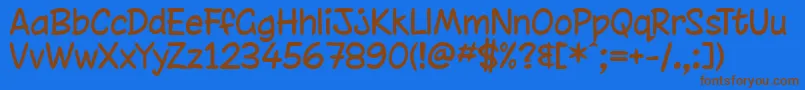 chinrg   Font – Brown Fonts on Blue Background