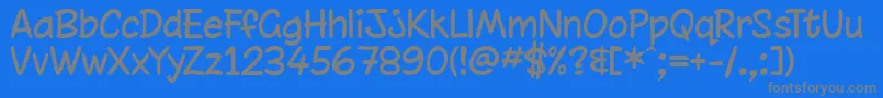 chinrg  -fontti – harmaat kirjasimet sinisellä taustalla